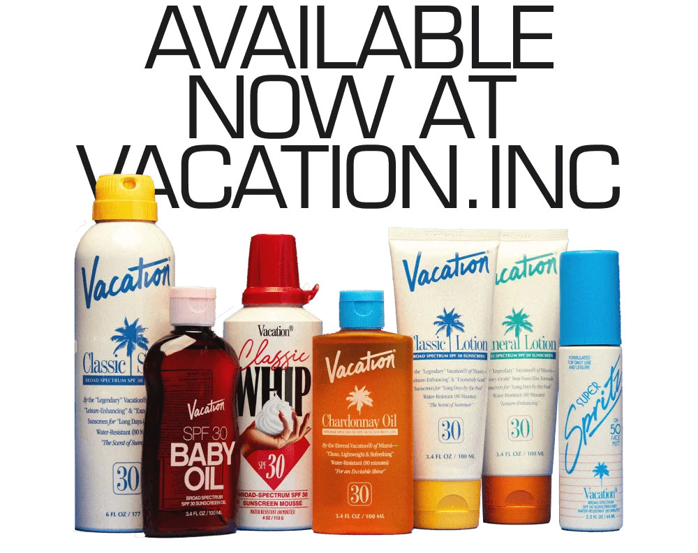 Available now at vacation.inc