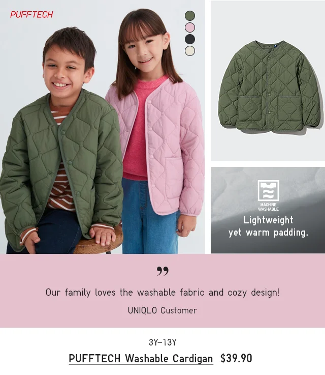 PDP 5 - KIDS PUFFTECH WASHABLE CARDIGAN
