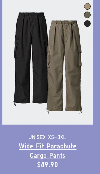 PDP 7 - UNISEX WIDE FIT PARACHUTE CARGO PANTS
