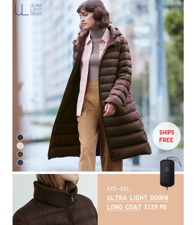 PDP6 - WOMEN ULTRA LIGHT DOWN LONG COAT