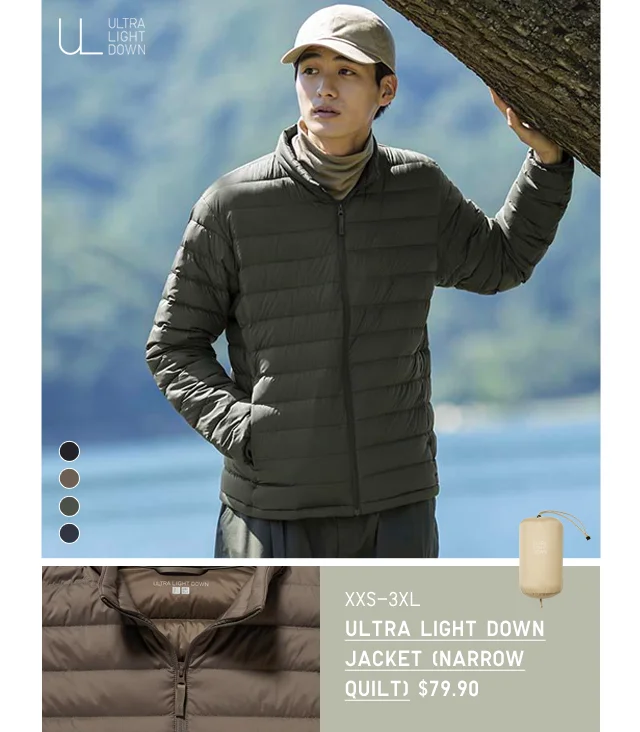 PDP2 - MEN ULTRA LIGHT DOWN JACKET (NARROW QUILT)