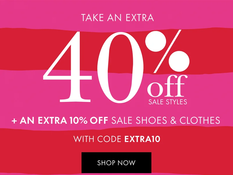 Take an extra 40% off sale styles with code EXTRA40