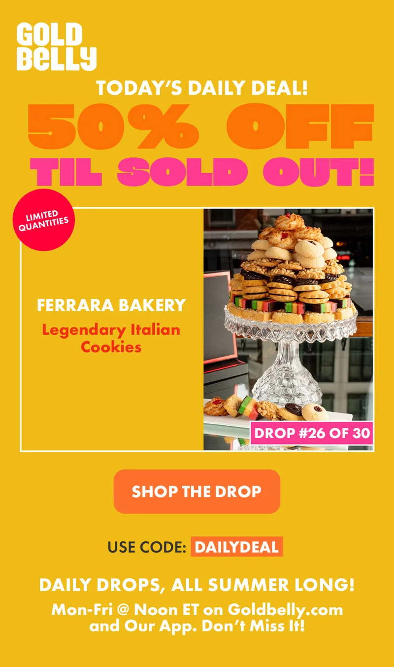 50% off one iconic food every day! 50% off one iconic food every day!