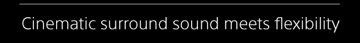 Cinematic surround sound meets flexibility