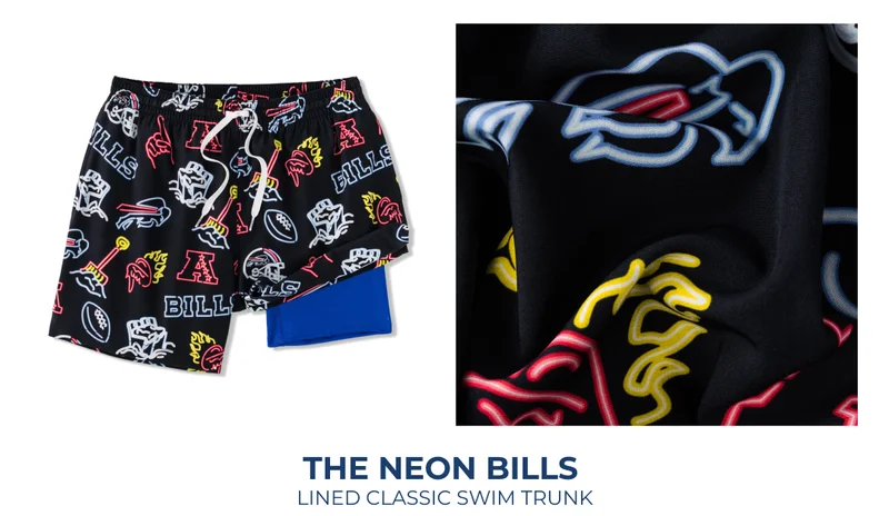 Lined Classic Swim Trunk: The Neon BIlls