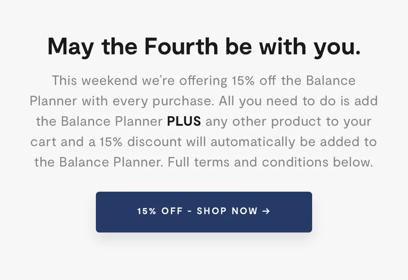 15% off