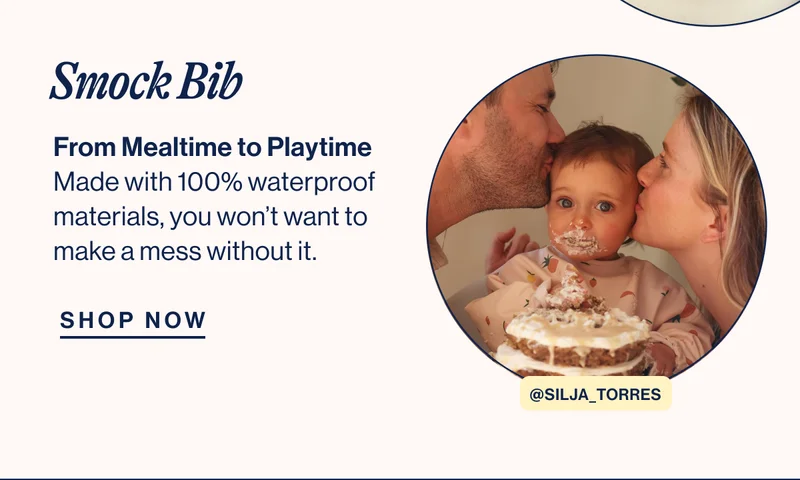 Smock Bib. From Mealtime to Playtime Made with 100% waterproof materials, you won’t want to make a mess without it.  Shop Now. @silja_torres