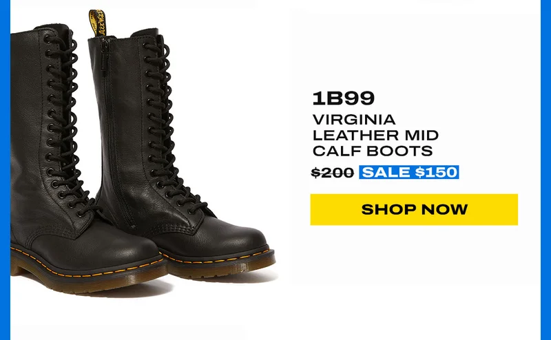 1B99 Virginia Leather Mid Calf Boots
