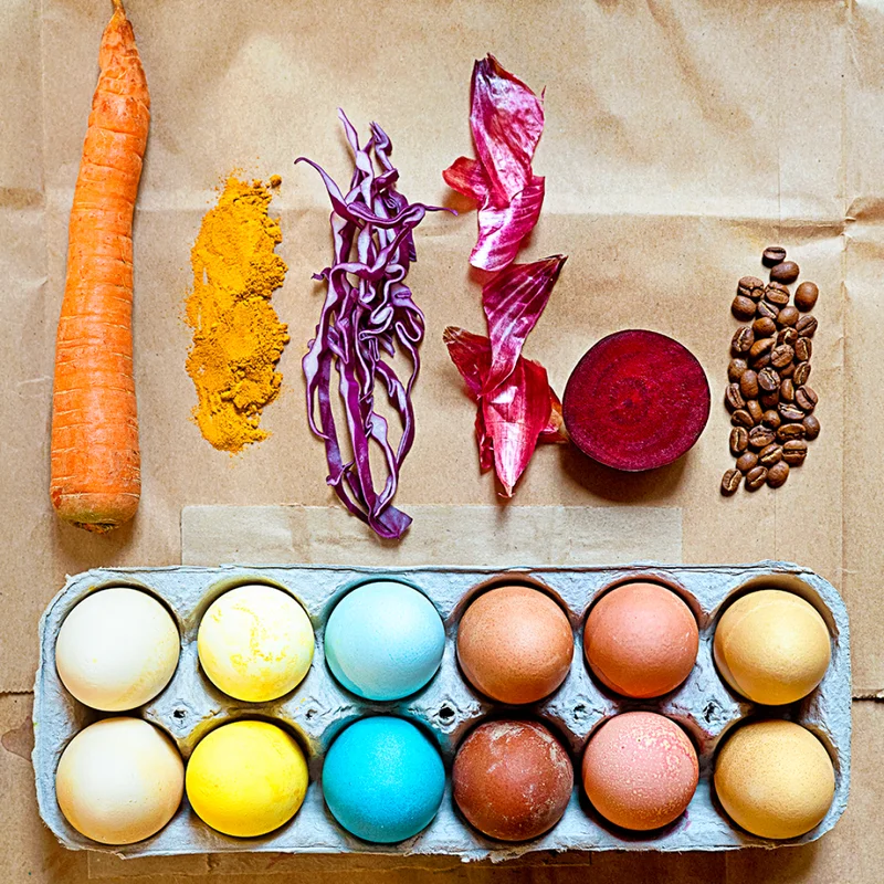 Dye your easter eggs the natural way