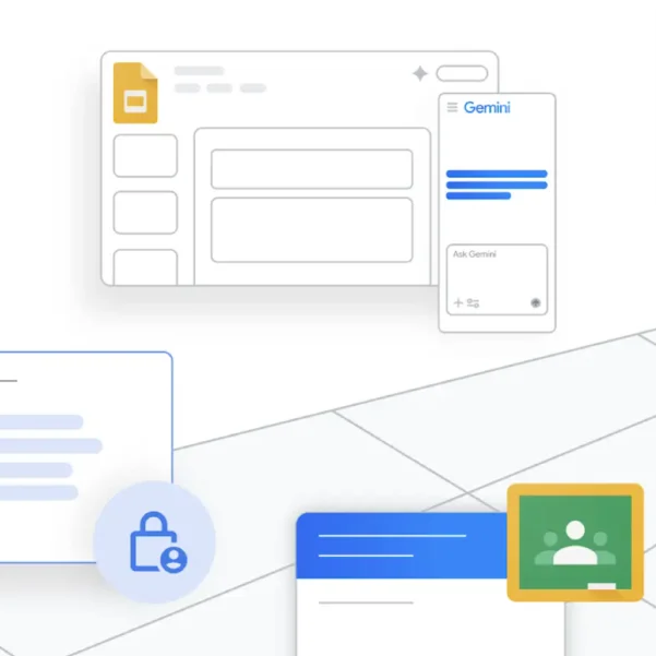 Docs with Gemini AI sidebar and Workspace icons.