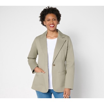 Martha Stewart Signature Twill Blazer with Pockets