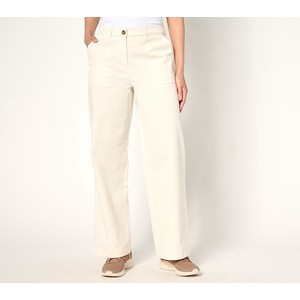 Martha Stewart Signature Tall Twill Wide Leg Pants
