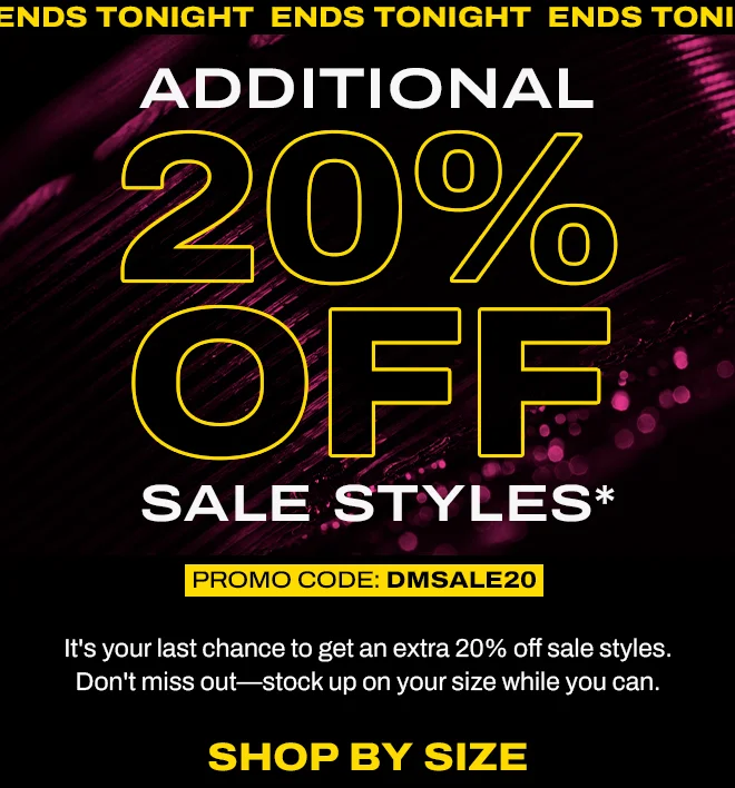 Get an extra 20% off sale styles with code DMSALE20