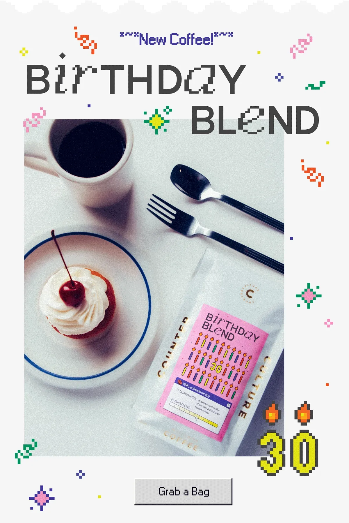 Birthday Blend Tasting notes: strawberry shortcake rasberry jam chocolate buttercream