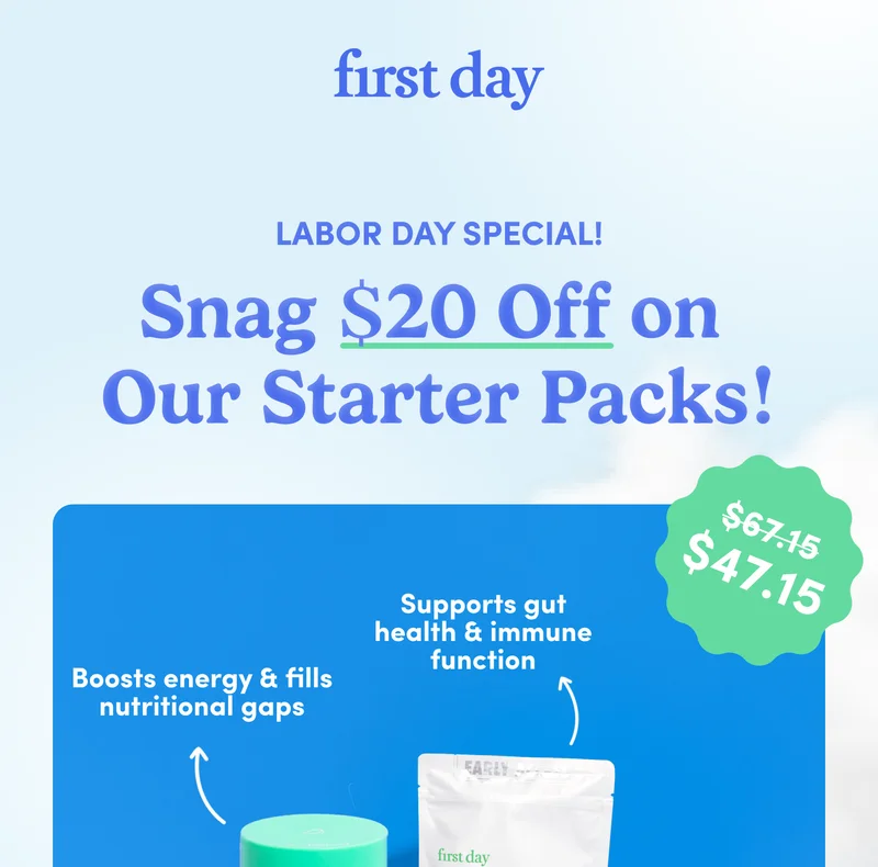 Save $20 Starter Packs with code discount code