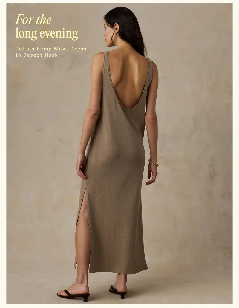 Cotton Hemp Maxi Dress