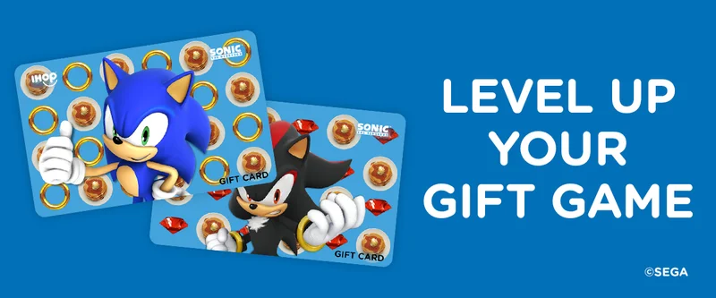 SONIC THE HEDGEHOG GIFT CARDS
