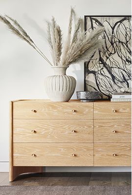 Soleri Cerused Natural Oak Wood Dresser Soleri Cerused Natural Oak Wood Dresser