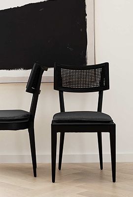 Libby Black Cane Dining Chair Libby Black Cane Dining Chair