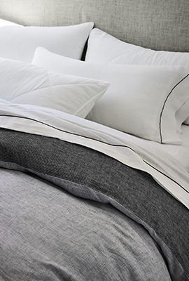 Black Reversible Grid/Striped Duvet Cover Black Reversible Grid/Striped Duvet Cover