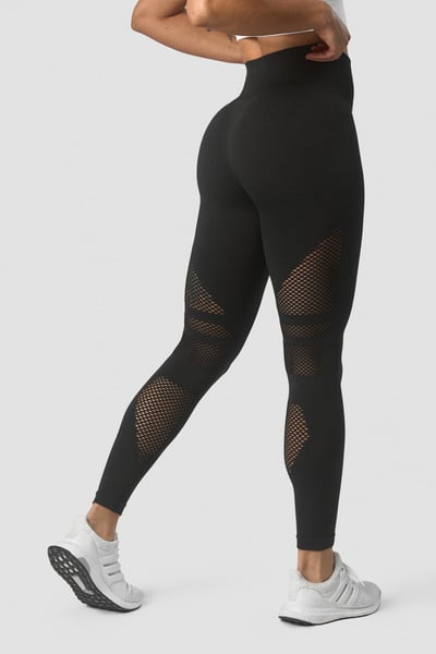 Image of Queen Mesh Seamless Tights Black
