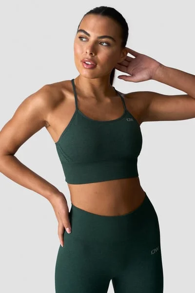 Image of Queen Mesh Seamless Sports Bra Moss Melange