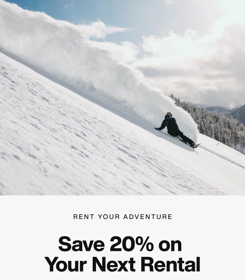 Save 20% on Rental