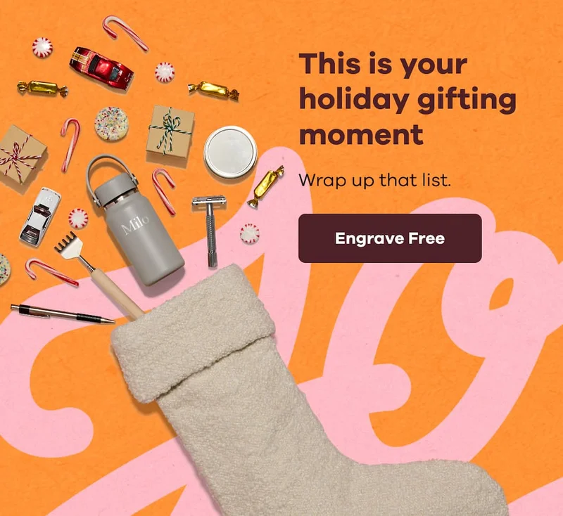 This is your hoiday gifting moment.. Wrap up that list. | Engrave Free