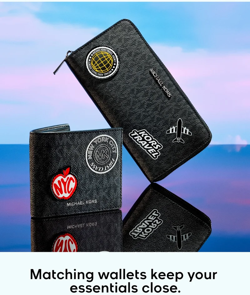 Matching wallets keep your essentials close.