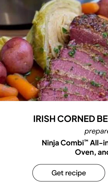 Irish corn beef and cabbage prepared with Ninja Combi™ All-in-One Multicooker, Oven, and Air Fryer