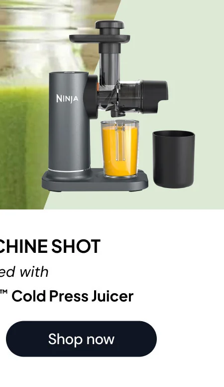 Green Machine Shots prepared with Ninja NEVERCLOG™ Cold Press Juicer