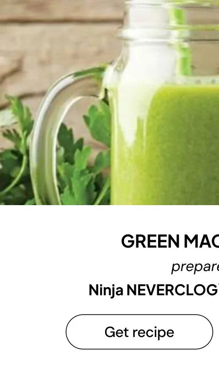 Green Machine Shots prepared with Ninja NEVERCLOG™ Cold Press Juicer
