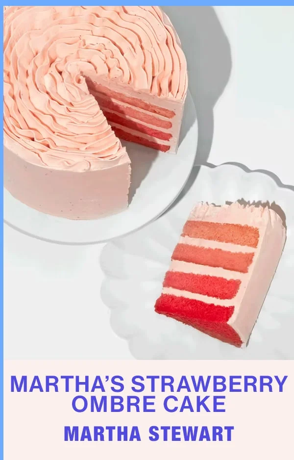 Martha's Strawberry Ombre Cake