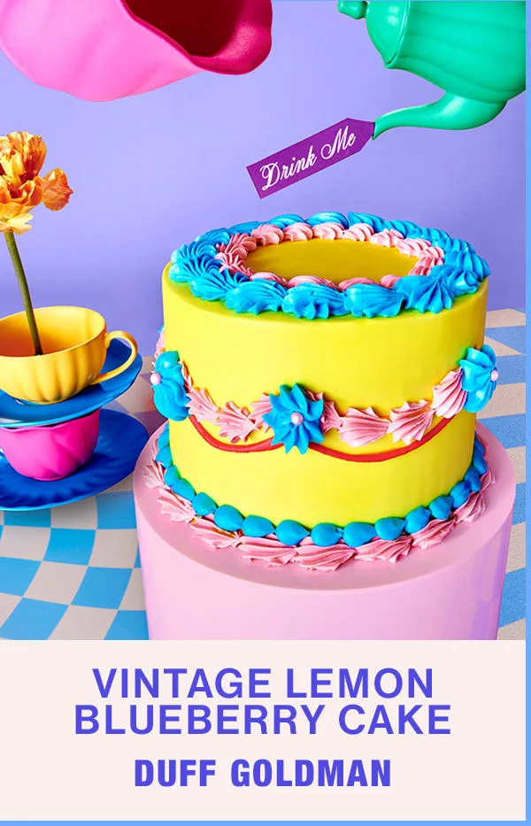 Vintage Lemon Blueberry Cake