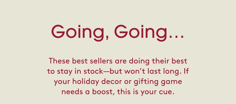 Going, Going... | These best sellers are doing their best to stay in stock