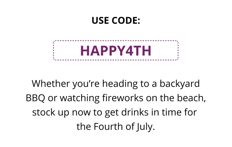 Use Code Happy 4th