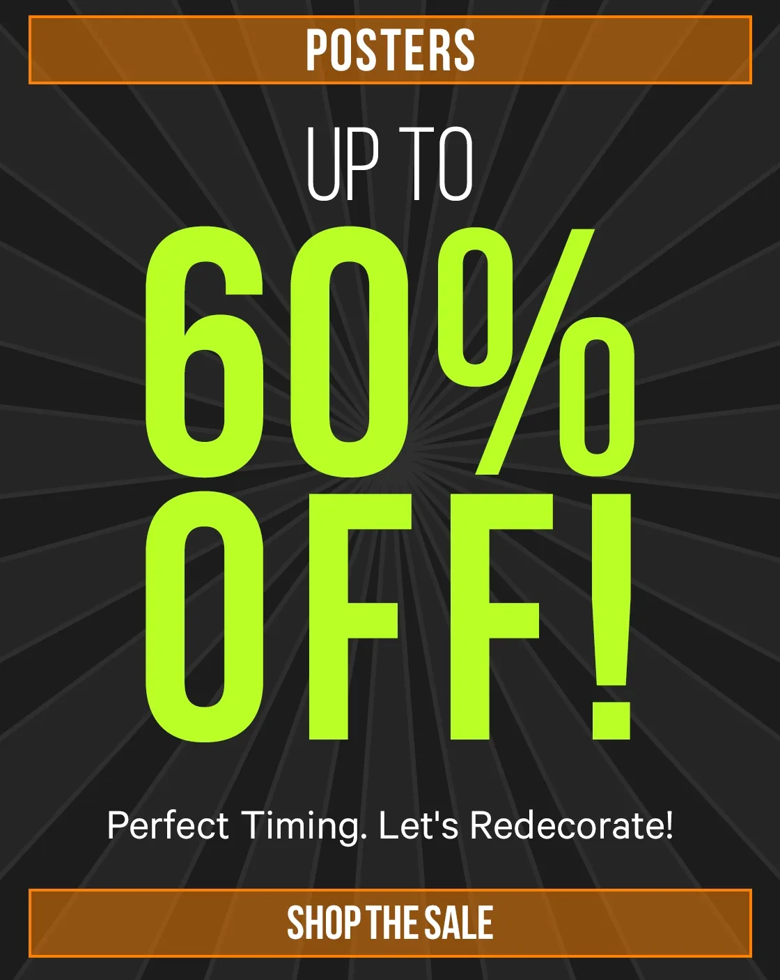 Up to 60% off select posters