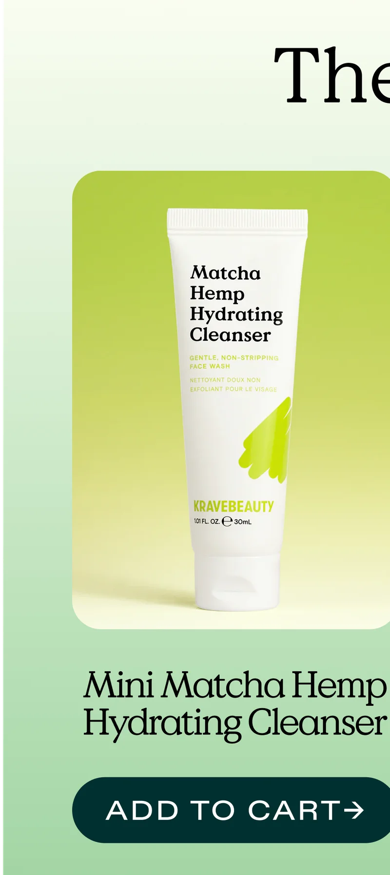 Mini Matcha Hemp Hydrating Cleanser