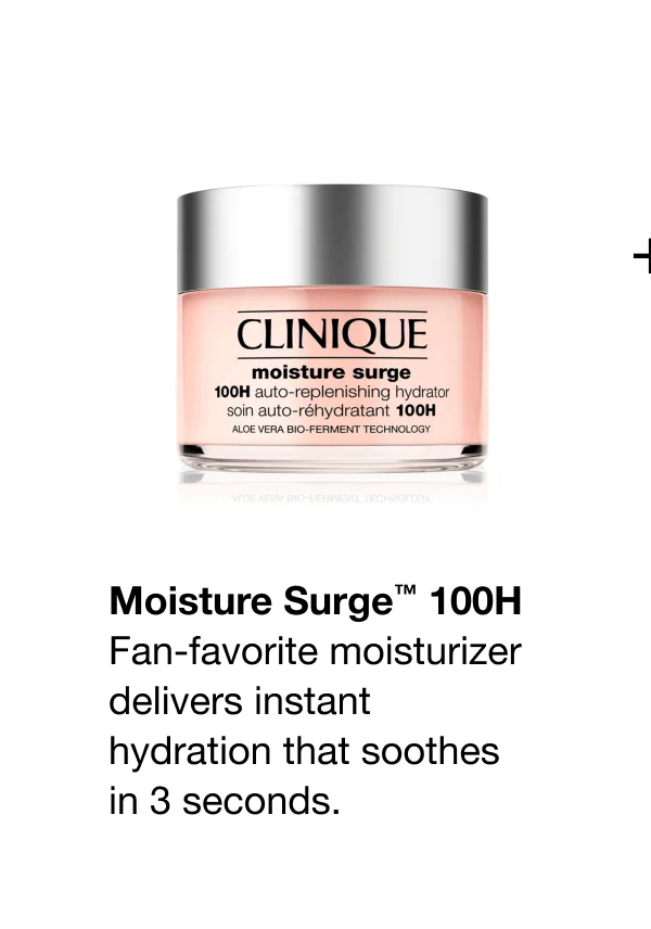 Moisture Surge™ 100H | Fan-favorite moisturizer delivers instant hydration that soothes in 3 seconds.