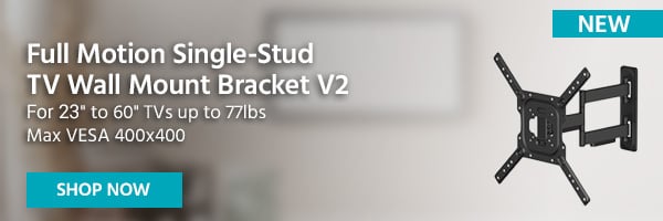 Full Motion Single-Stud TV Wall Mount Bracket