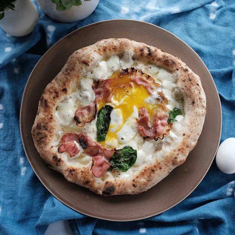 Egg, Pancetta & Basil&nbsp;Pizza