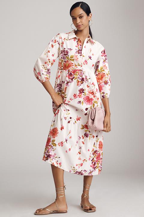 The Bettina Tiered Shirt Dress by Maeve