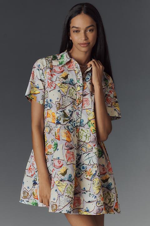 The Pollie Short-Sleeve Swing Tunic Mini Dress