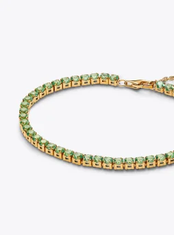Sparkling Green Tennis Bracelet