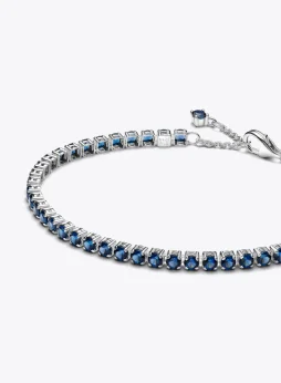 Sparkling Blue Tennis Bracelet