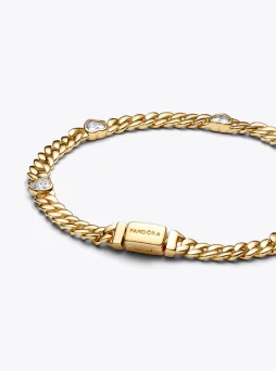 Heart Cuban Chain Bracelet