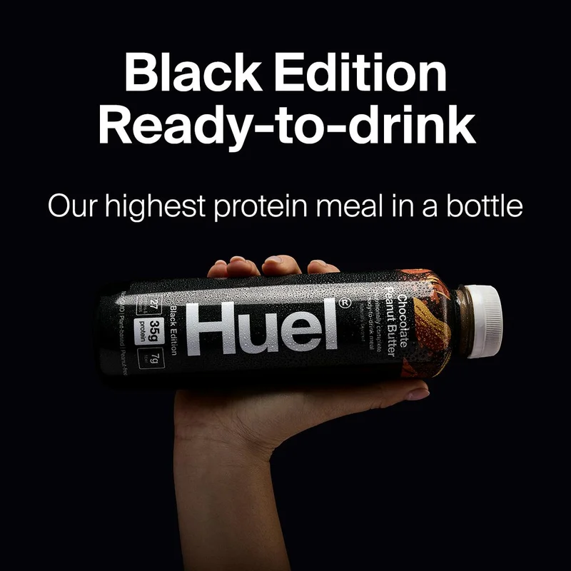 Black Edition Ready-to-drink. Our highest protein meal in a bottle