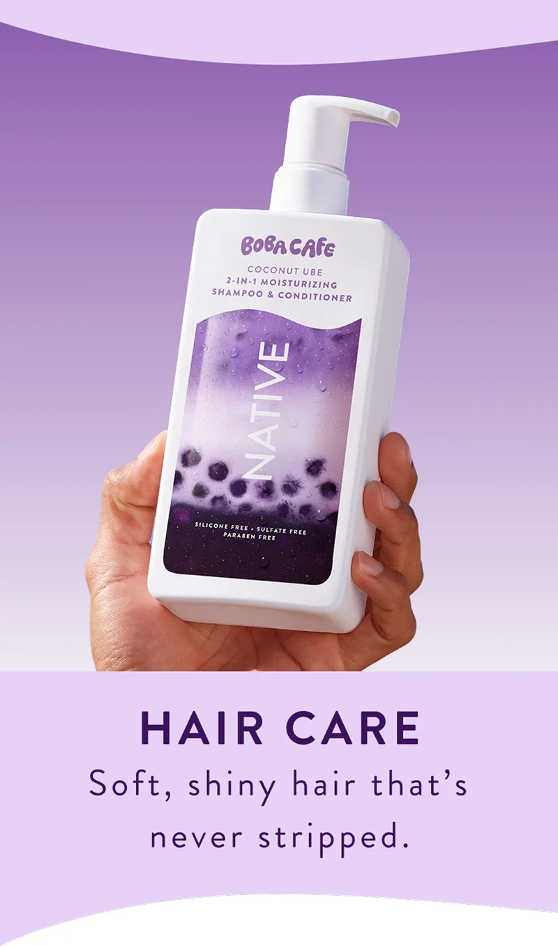 Hair care. soft, shiny hair thats never stripped.