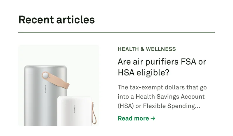 Are air purifiers FSA or HSA eligible?