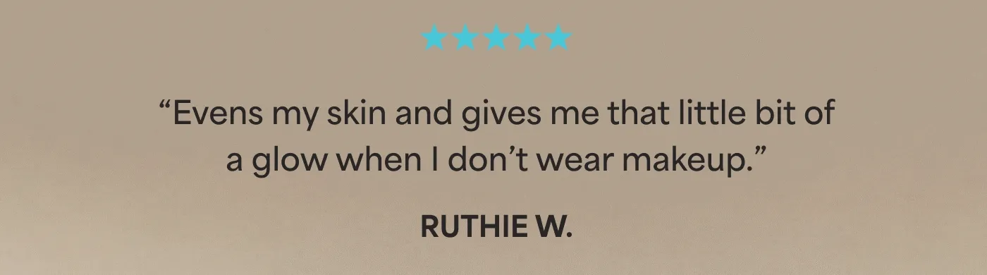 ⭐⭐⭐⭐⭐ "Evens my skin and gives me that little bit of a glow when I don’t wear makeup." - Ruthie W.  ⭐⭐⭐⭐⭐ "I’m 65 & this is all I need to help hide a few sun spots & refresh my face." - Karen W.  ⭐⭐⭐⭐⭐ "This primer is seriously the best. It can be worn alone for the perfect mattifying/ blurring or is amazing under makeup." - Carly H.
